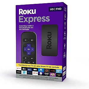 Roku Express Smart TV BOX Streaming player Full HD com controle remoto e cabo HDMI 3930BR