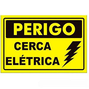 Placa de Advertência Cerca Elétrica em Plástico 18 X 11 000000000906921