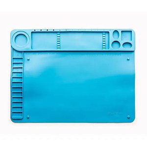 Manta Magnética Antiestática Silicone Porta Objetos 480X360MM Azul