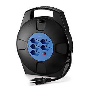 Extensão Elétrica 10 Metros Carretel com 5 tomadas 2P+T 10A  6REX305C10M Elgin