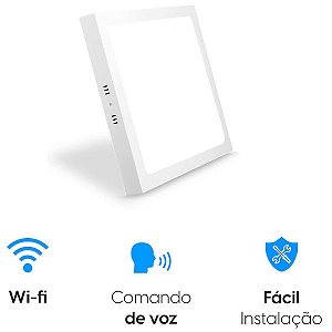 Luminária de Sobrepor Quadrada Inteligente18W 3000-6500K WIFI 48D18WSQWIFI Elgin