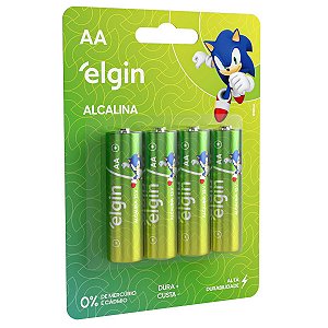 Pilha Alcalina AA Blister Com 4 Pecas 82153 ELGIN