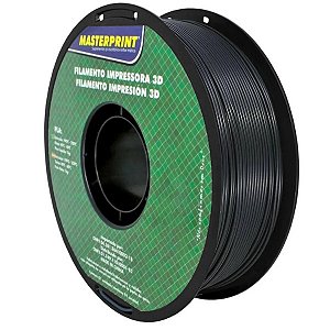 Filamento para Impressora 3D - PLA Preto - Rolo 1KG (1.75mm) 231010001 MASTERPRINT