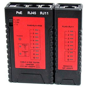 Testador de Cabo Rj45 + Rj11 + Poe WT-NF-468PF Seccon