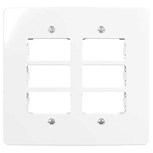 Placa 4x4 6 Postos Horizontal Branco Renova PA021305 Margirius