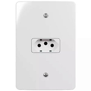 Conjunto 1 Tomada Padrão Brasileiro 2p+T 20a-250v 4x2 Branco Renova PA021363 Margirius