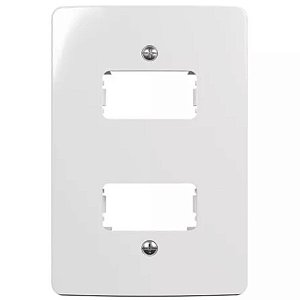 Placa 4x2 2 Postos Horizontal Branco Renova PA021300 Margirius