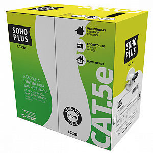 Cabo de Rede Lan U/UTP Cat5e 24AWG CMX 305m Azul 23200099 FURUKAWA Soho Plus