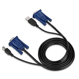 Cabo KVM USB AB + VGA 1.5 Metro Para Chaveador KVM 28119377 COMTAC