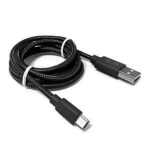 Cabo USB-Micro USB CB-M21BK Preto 2m 2A C3TECH