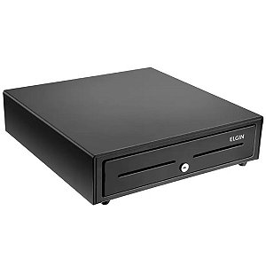 Gaveta de Dinheiro Automática Elgin EG-60B Preta 24V com Solenóide, RJ12, 11 Compartimentos 46GVTEG60BPR