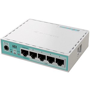Roteador MikroTik RouterBOARD hEX Refresh E50UG 5 Portas Gigabit RouterOS v7