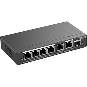 Switch Gerenciável Ruijie Reyee RG-ES206GS-P 4 Portas PoE+ + 1 GE + 1 Combo SFP