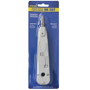 Alicate de Inserção Punch Down Hikari HK-307 21B027 para RJ11 RJ45 Bloco Krome e Bargoa M10