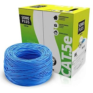 Cabo de Rede LAN UTP 4 Pares CAT5e CMX Azul 23200099 Furukawa SohoPlus Caixa 305m