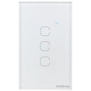 Interruptor Touch Smart Wi-Fi Intelbras 4850017 EWS 1003 3 Teclas Branco
