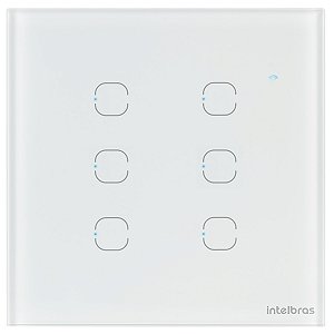 Interruptor Smart Wi-Fi Touch 6 teclas EWS 1006 4850030 Branco Intelbras
