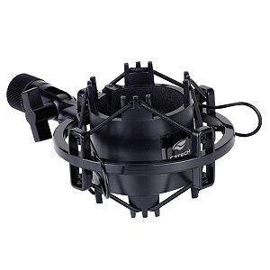 Suporte de Microfone Shock Mount Aranha C3Tech MI-S10BK Preto