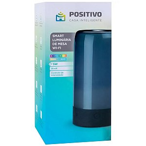 Luminária de Mesa Smart Positivo 11185812 Wi-Fi RGB Bivolt Preta