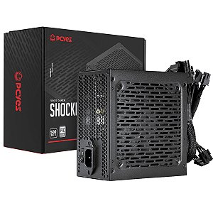 Fonte Gamer PCYes Shocker 500W 80 Plus Standard Black Vulcan PF500SHW