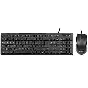 Kit Teclado e Mouse USB Vinik Slim Chocolate SC100 Preto ABNT2