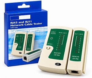 Testador de Cabo de Rede RJ45 e Telefone RJ11 LM-468 com Unidade Remota