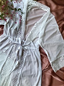 Hobby Prime com Renda e Acinturado Manga 3x4