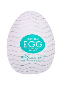 Masturbador Masculino Egg Wavy de Silicone