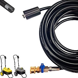 8 Metros Mangueira Trama de Aço com Registro Para Lavadoras Karcher HD 585