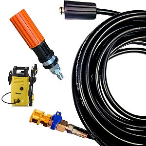 3 Metros Mangueira com Registro e Bico Variador Para Lavadoras TEKNA