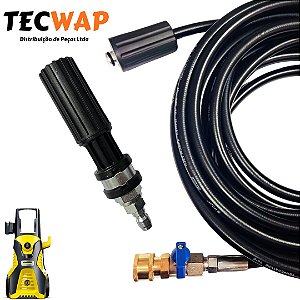 7 Metros Mangueira Com Registro e Bico Curto Para Karcher K3