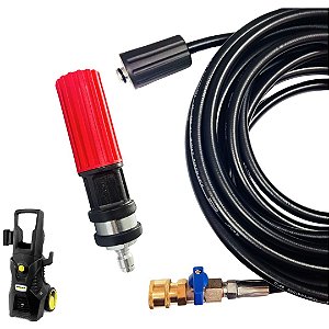 15 Metros Mangueira Com Registro e Bico Curto Para Karcher K5