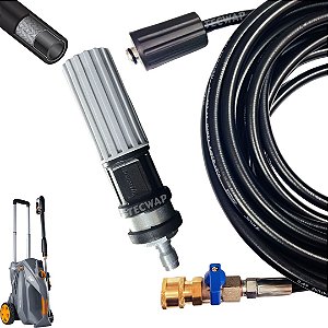 8 Metros Mangueira Com Registro e Bico Variador Para Lavadoras WAP 5100