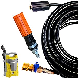 7 Metros Mangueira Com Registro e Bico Variador Para Lavadoras LAVOR FAST 120