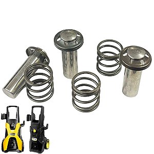 Kit Com 3 Pistões Com Molas Para Lava Jatos De Alta Pressão Karcher K4, K5