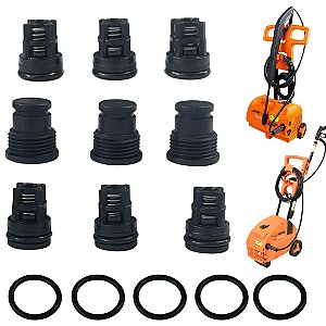 Kit Reparos Válvulas + Tampões + Oring Para Lava Jatos Jacto J6800, J7000, J7000 Plus, J7 Pro S