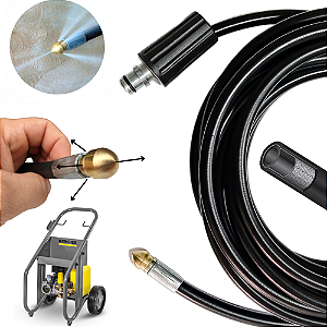 30 Metros Mangueira Desentupidora Em Trama de Aço Para Lavadoras Karcher HD 10/18 Max