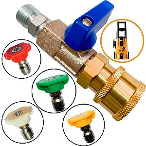 REGISTRO ENGATE RÁPIDO + 4 BICOS COLORIDOS PARA LAVADORAS WAP OUSADA, ECO FIT, ATACAMA