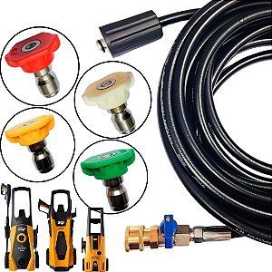 10 METROS MANGUEIRA TRAMA DE NYLON COM REGISTRO + 4 BICOS COLORIDOS PARA WAP LIDER