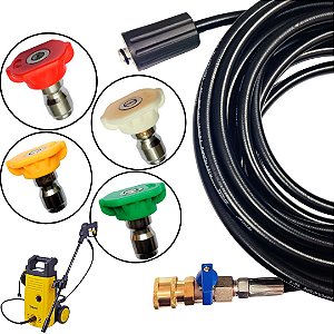 7 METROS MANGUEIRA TRAMA DE NYLON COM REGISTRO + 4 BICOS COLORIDOS PARA TEKNA