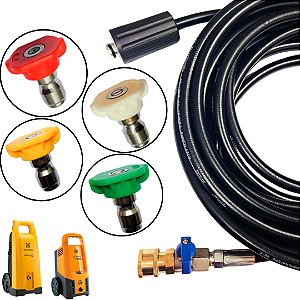 10 METROS MANGUEIRA TRAMA DE NYLON COM REGISTRO E BICOS COLORIDOS PARA LAVADORAS ELECTROLUX