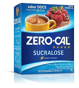 Adoçante Zero-Cal Sucralose Caixa com 50 Envelopes x 0,6g