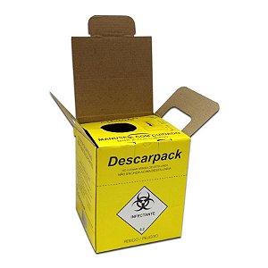 Coletor para Material Perfurocortante Descarpack - 1,5 litros - Papelão