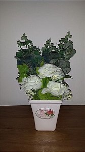 Vaso Rosas Brancas
