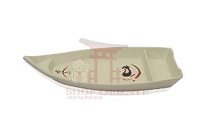 Barco Pequeno para Sushi e Sashimi 26 cm - Bege Claro