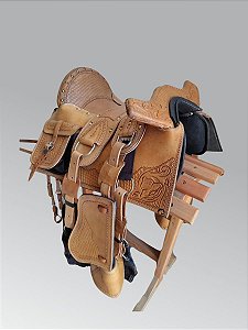 Arreio Campeiro Infantil Couro Legítimo Completo