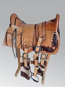 Arreio Pantaneiro Cutiano De Arco Para Montaria Luxo - Cera