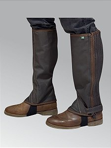 Perneira de Couro Vaqueta - Marrom