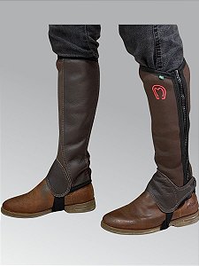 Perneira de Neoprene Reforçada Bordado Mangalarga - Marrom