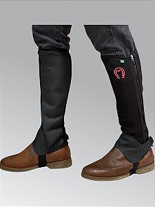 Perneira de Neoprene Reforçada Bordado Mangalarga - Preta